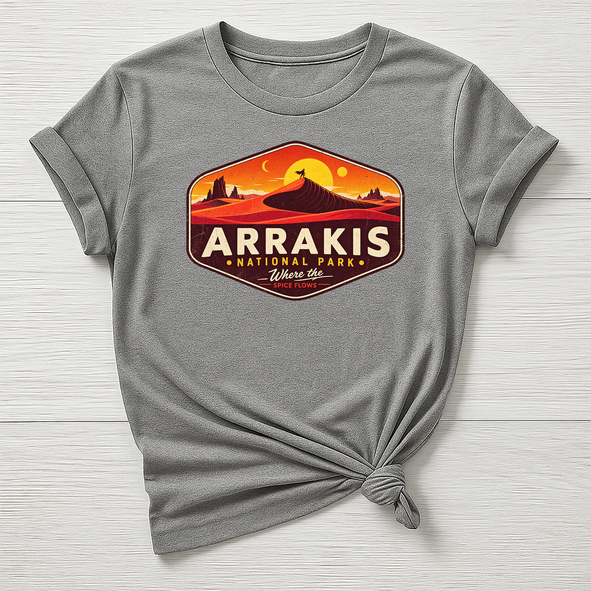 Arrakis National Park T-Shirt - Sci Fi Design - Gildan Softstyle