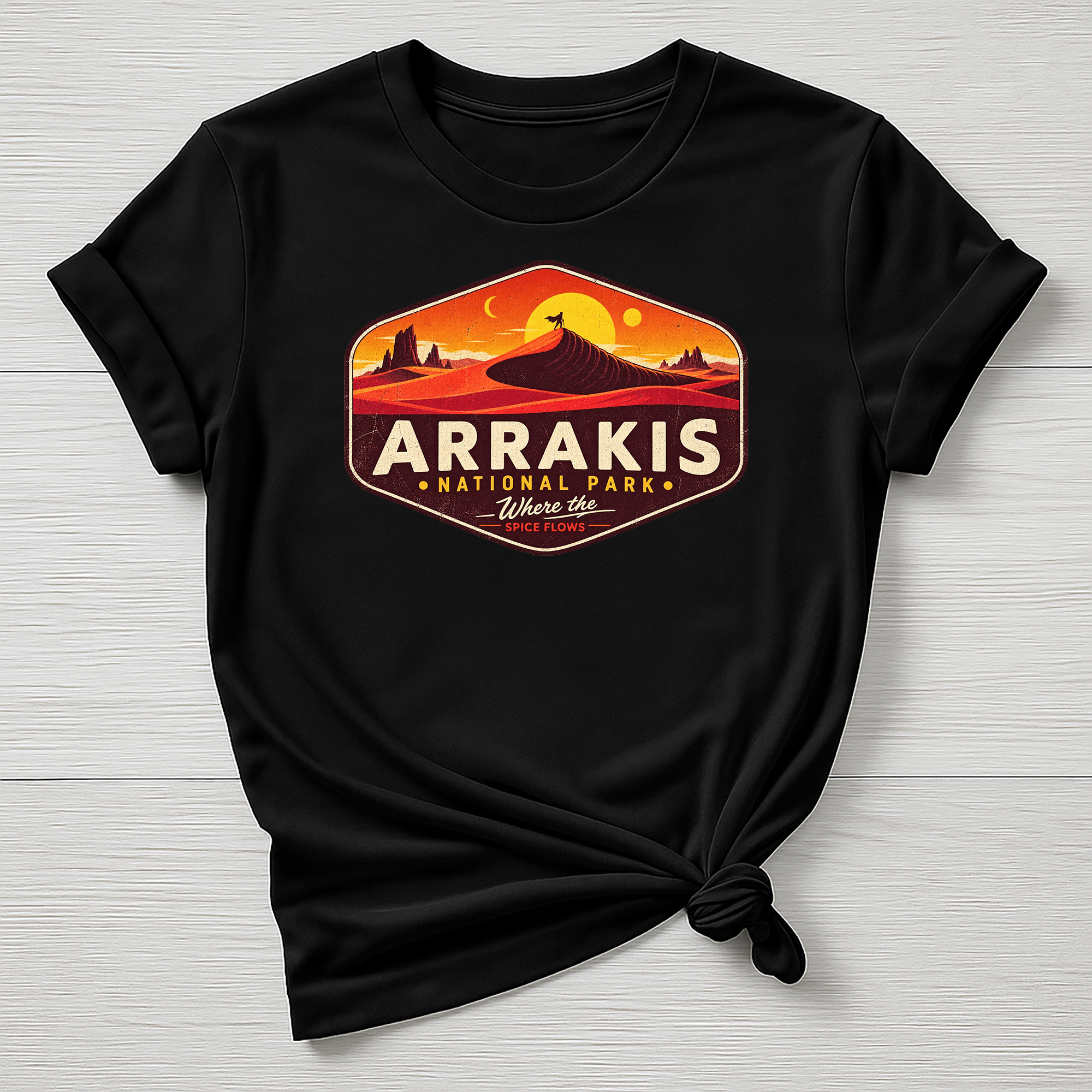 Arrakis National Park T-Shirt - Sci Fi Design - Gildan Softstyle
