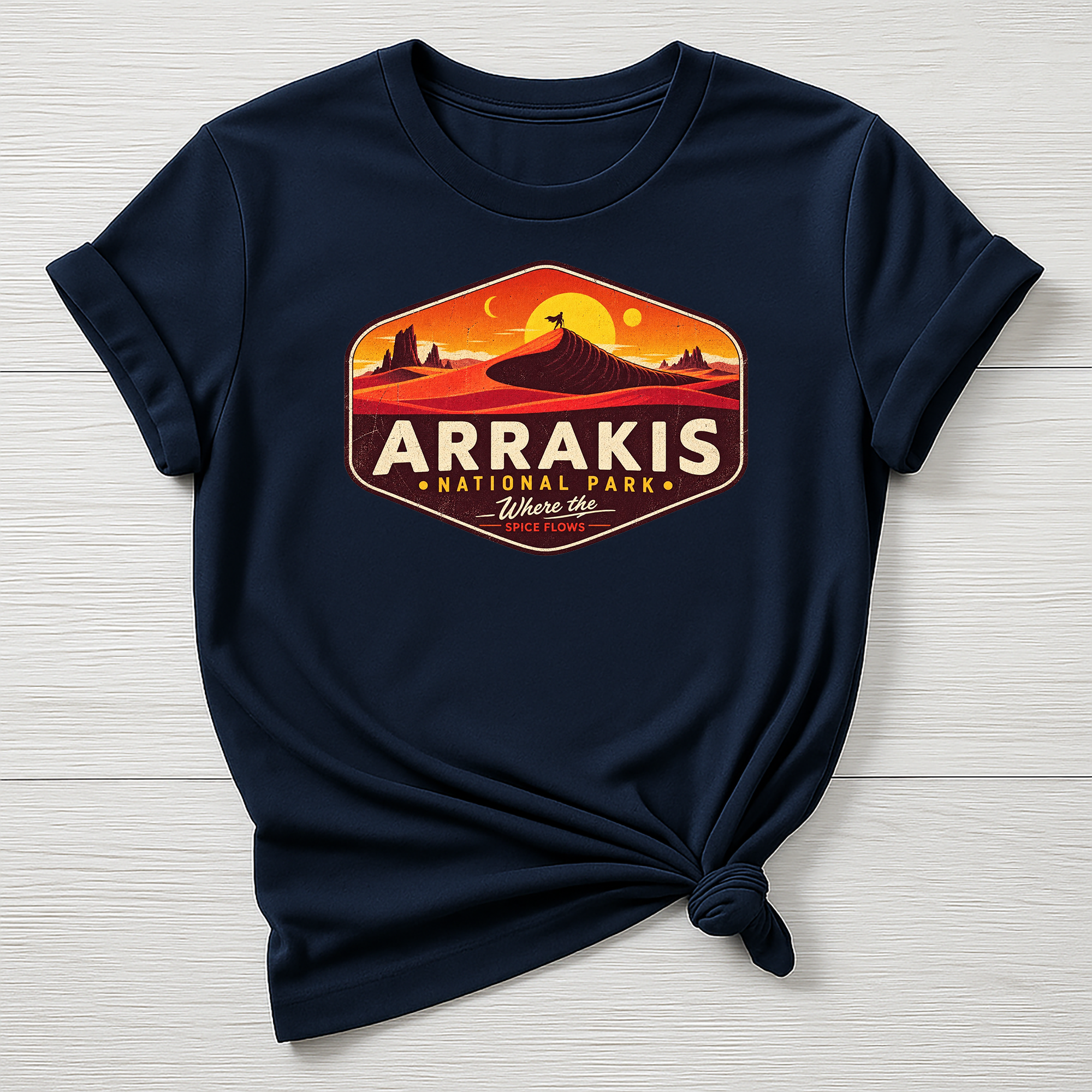Arrakis National Park T-Shirt - Sci Fi Design - Gildan Softstyle