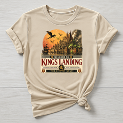 Welcome to Kings Landing T-Shirt - Dragon Attack Design - Gildan Softstyle