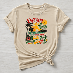 Music T-Shirt : Don't Worry Beach Design, Gildan Softstyle
