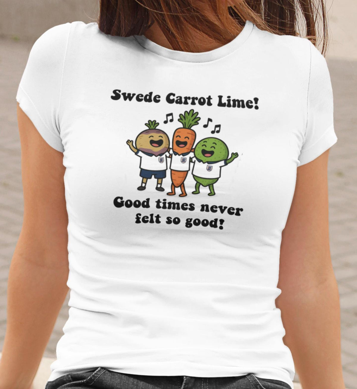 Personalised Football T-Shirt, Swede Carrot Lime - Sweet Caroline - Funny Custom Tee - Fast UK Post!