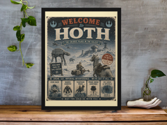 Welcome to Hoth Framed Print Wall Art - Movie Parody Design - 2 Sizes A4 or A4