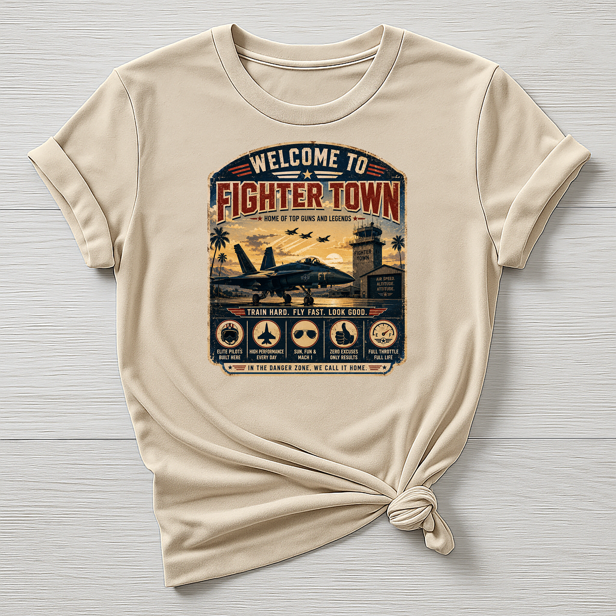 Welcome to Fighter Town T-Shirt - Parody Design - Gildan Softstyle