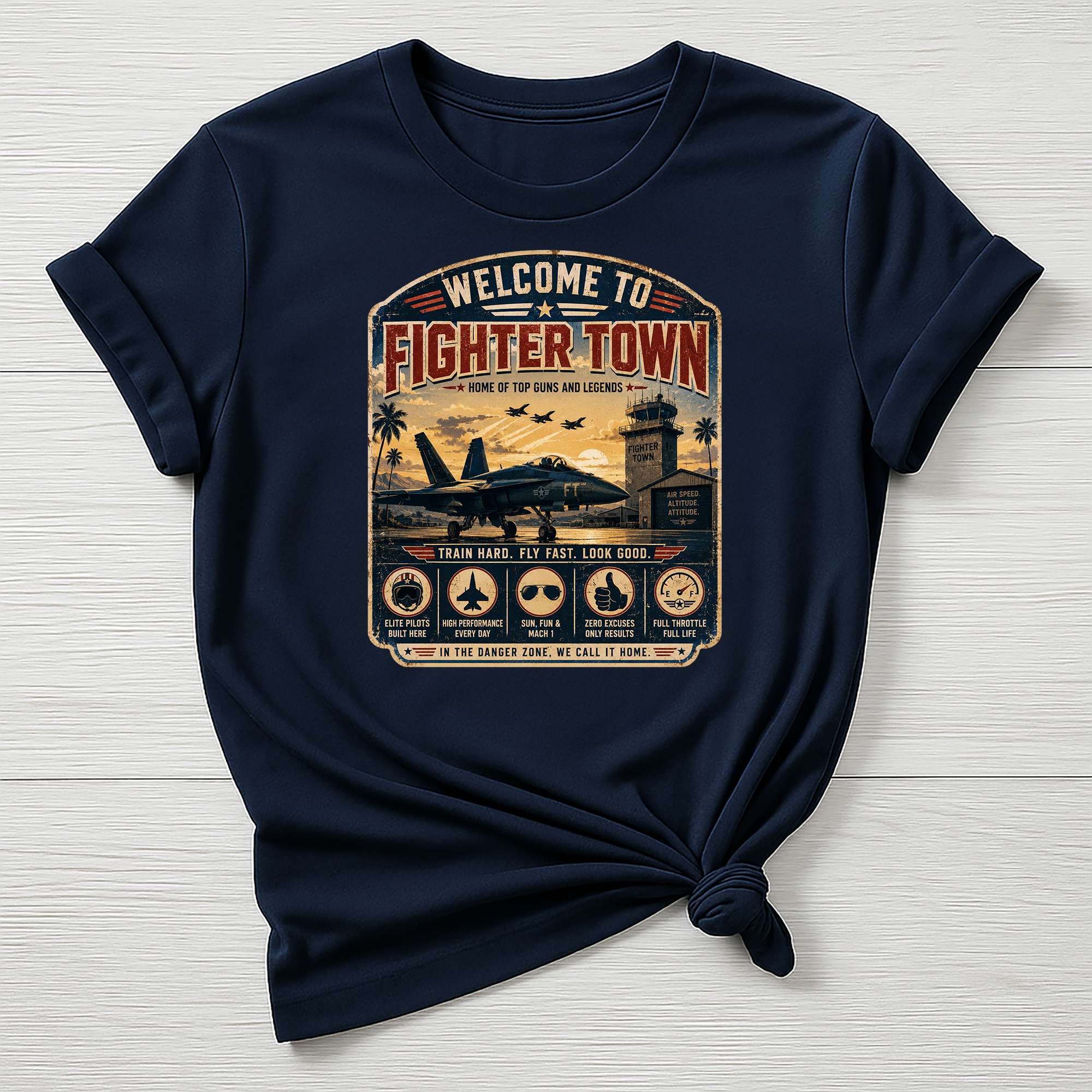 Welcome to Fighter Town T-Shirt - Parody Design - Gildan Softstyle
