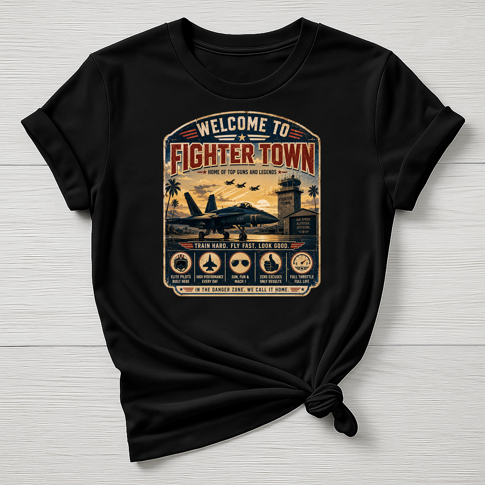 Welcome to Fighter Town T-Shirt - Parody Design - Gildan Softstyle