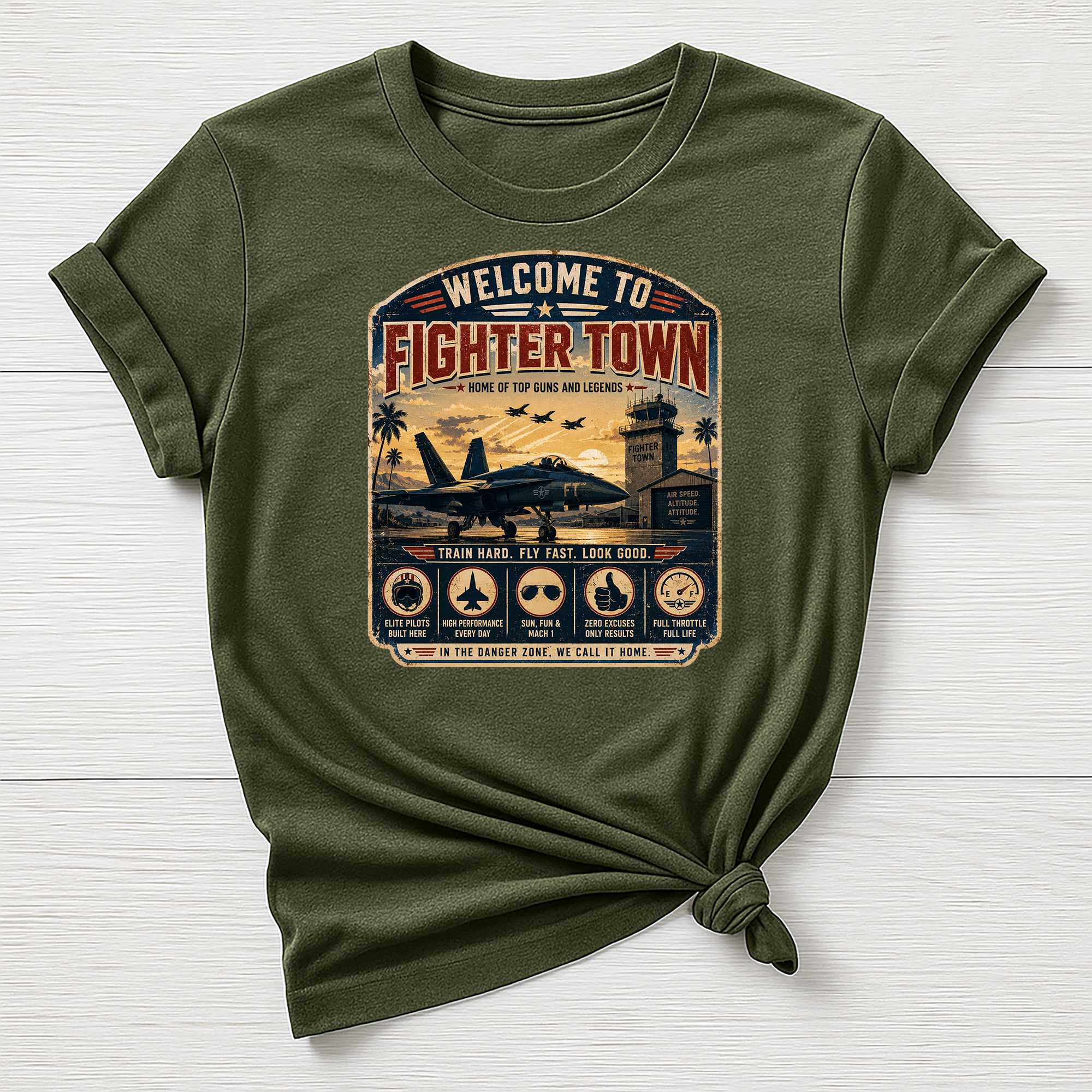 Welcome to Fighter Town T-Shirt - Parody Design - Gildan Softstyle