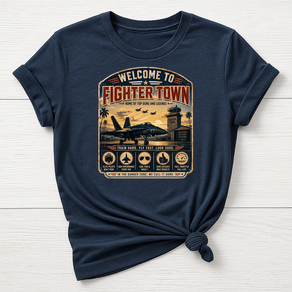 Welcome to Fighter Town T-Shirt - Parody Design - Gildan Softstyle