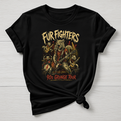 Animal Rock T-Shirt - Fur Fighters 90s Grunge Tour Design - Gildan Softstyle