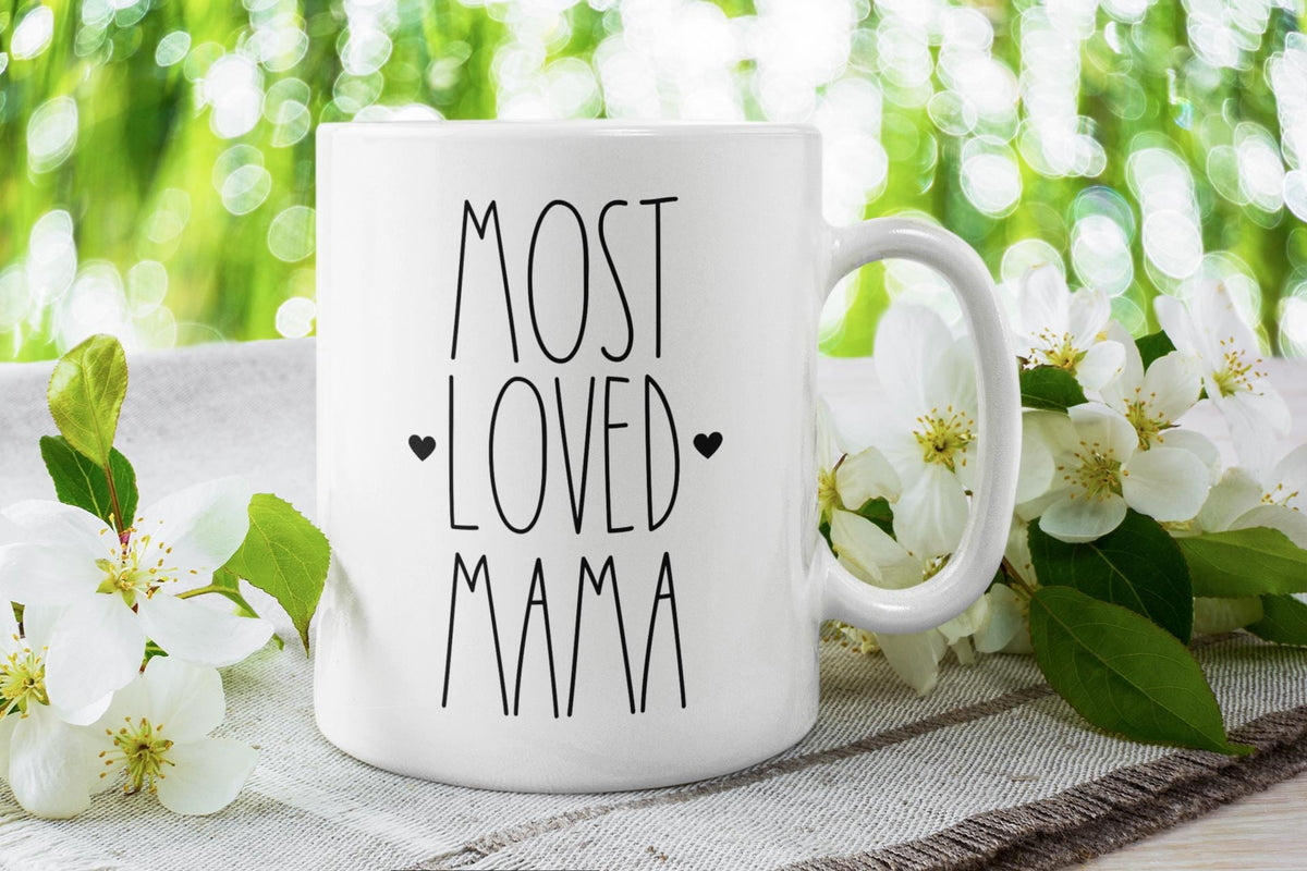 Mothers Day Mug -  Most Loved Mama - Multiple Colour Choices - Fast Tracked UK Post!