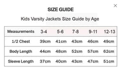 Personalised Kids Varsity Jacket - Free and Fast UK Shipping - Worldwide Despatch!