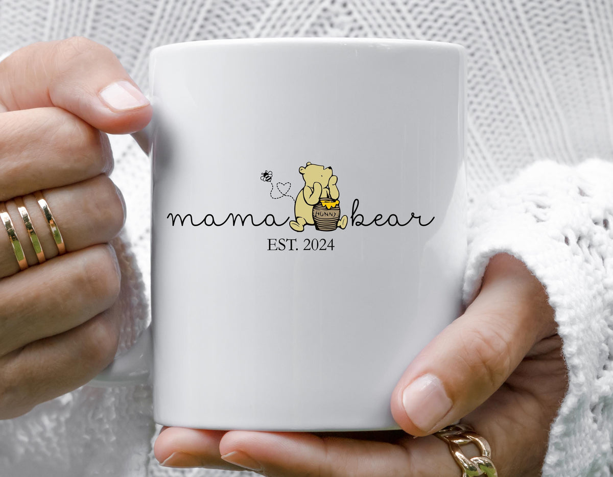 Mothers Day Mug -  Personalised Mama Bear Design - Multiple Colour Choices - Fast Tracked UK Post!
