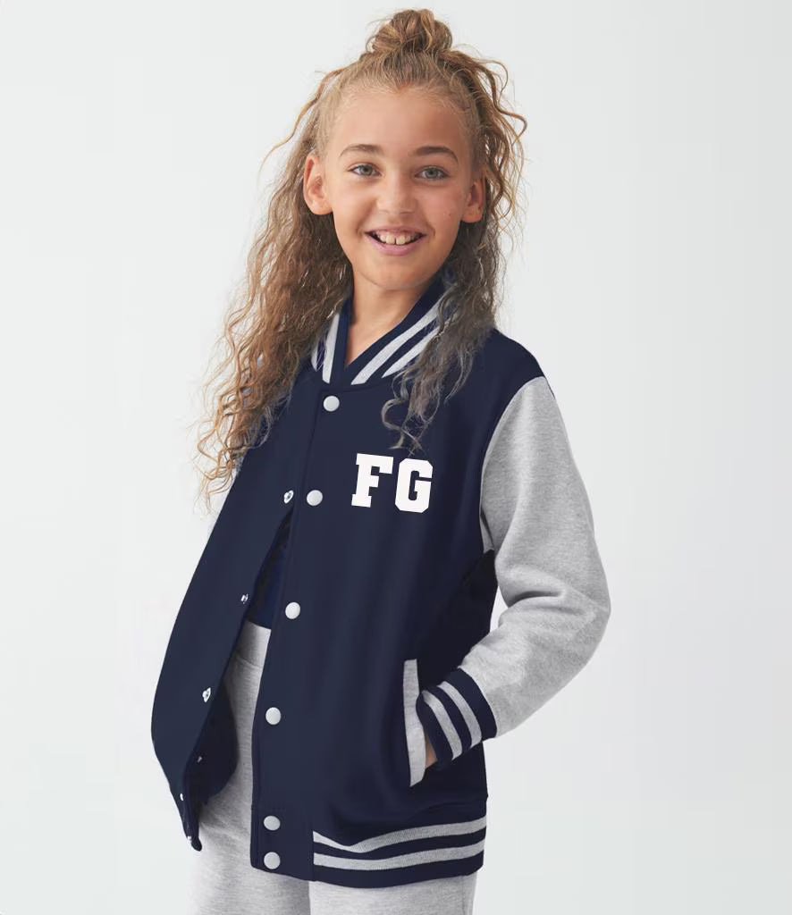 Personalised Kids Varsity Jacket - Free and Fast Tracked UK Shipping - Worldwide Despatch!