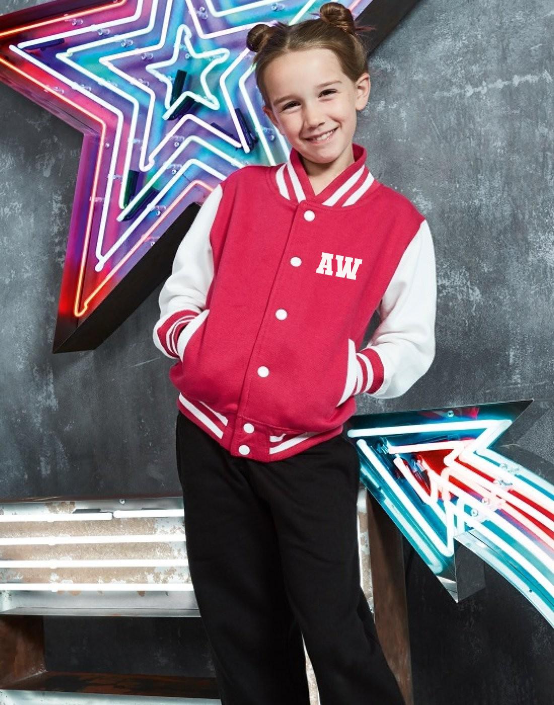 Personalised Kids Varsity Jacket - Free and Fast Tracked UK Shipping - Worldwide Despatch!