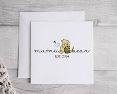 Mothers Day Card - Personalised Mama Bear Design - Fast Free Postage