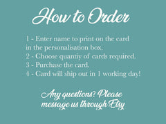 Personalised 40th Birthday Card: Cow Moo Design - Fast UK Shipping