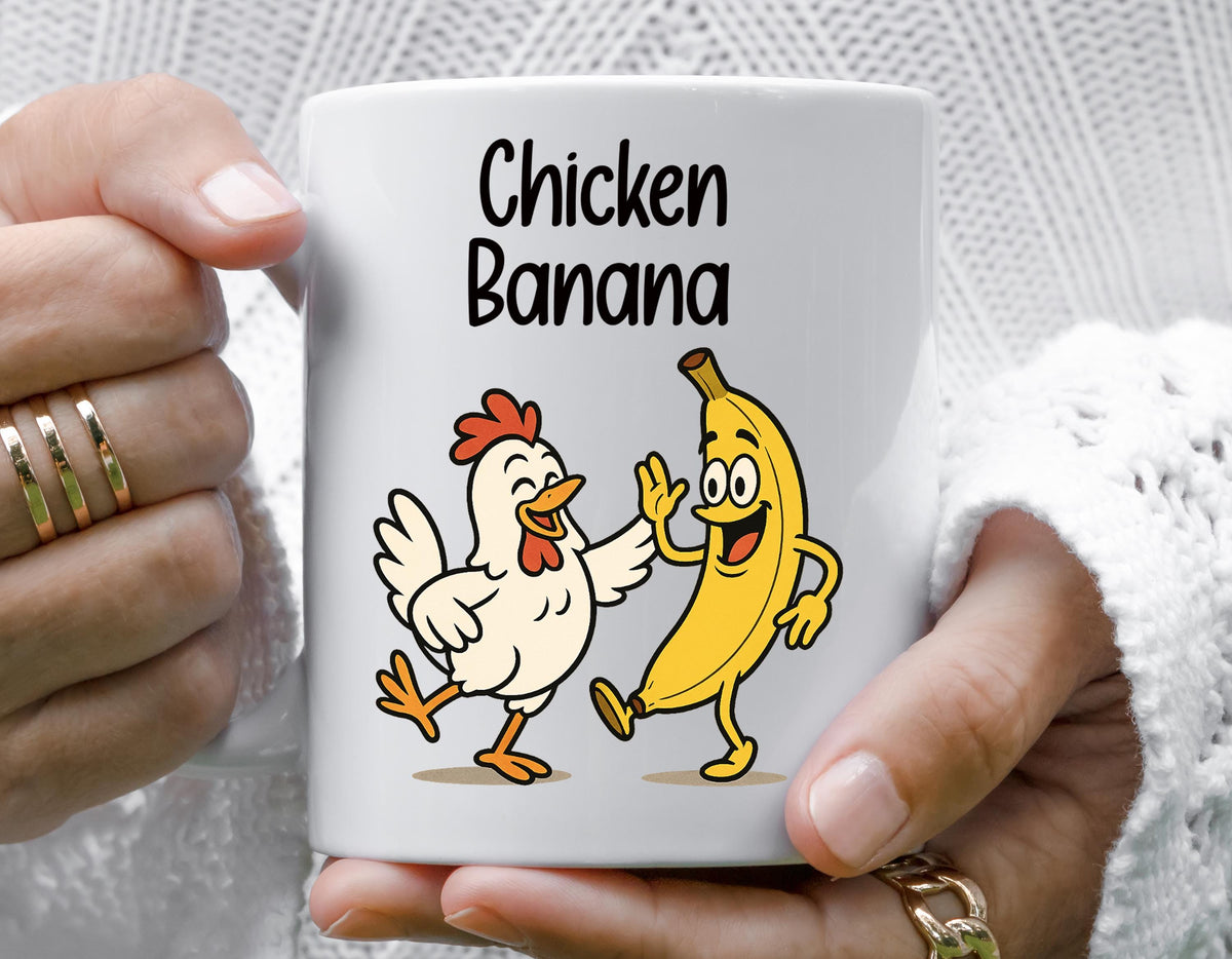 Chicken Banana Mug: TikTok Meme Ceramic Mug