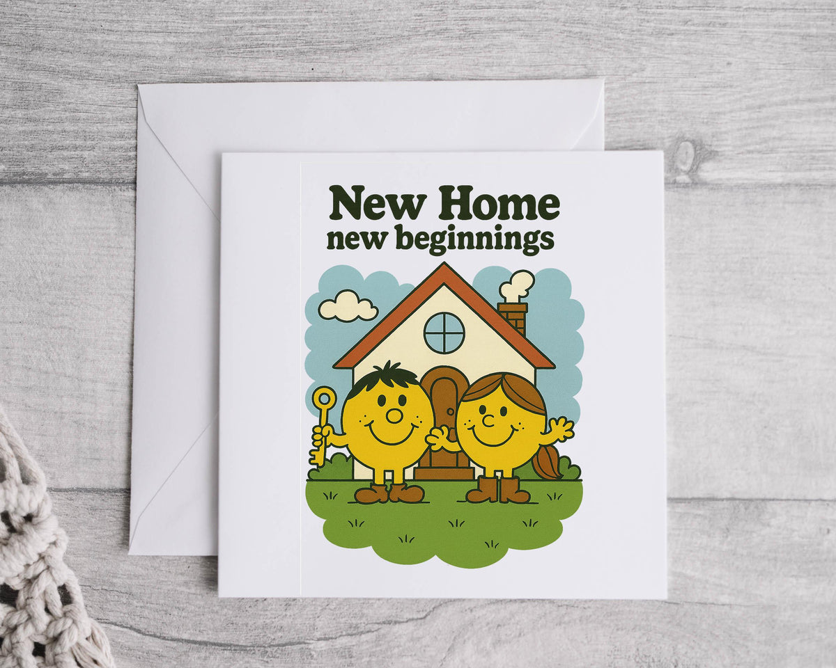 New Home Card – New Beginnings Greeting, Eco-Friendly Cardstock