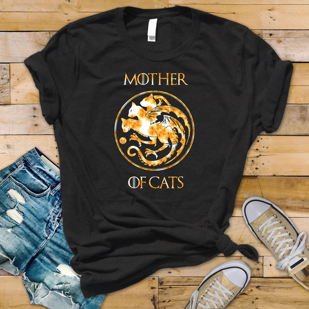 Mother of Cats T-Shirt: Funny TV Show Parody - Free Tracked Shipping