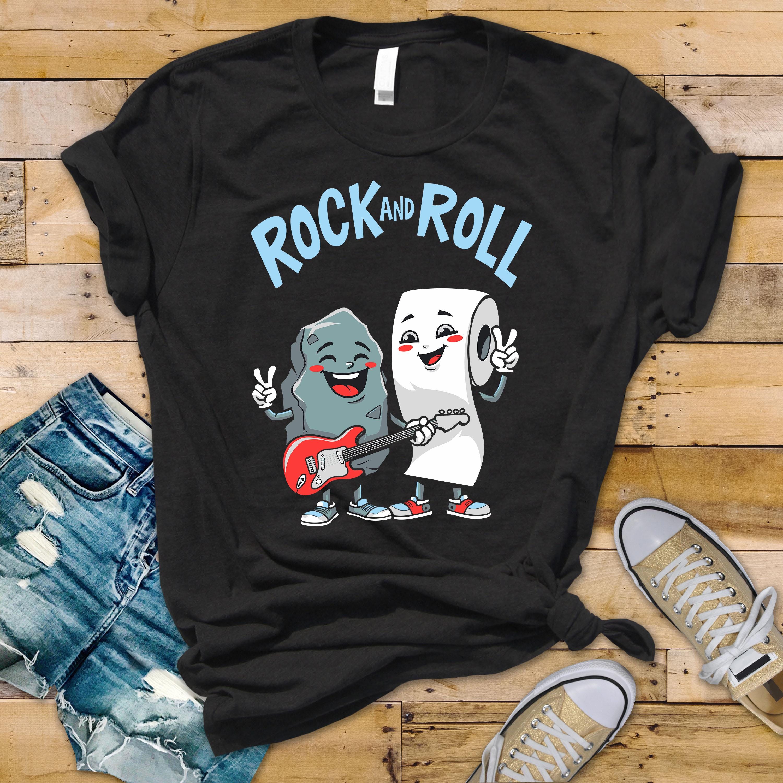 Music Parody T-Shirt: Rock and Roll Graphic Tee - Fast Tracked UK Postage