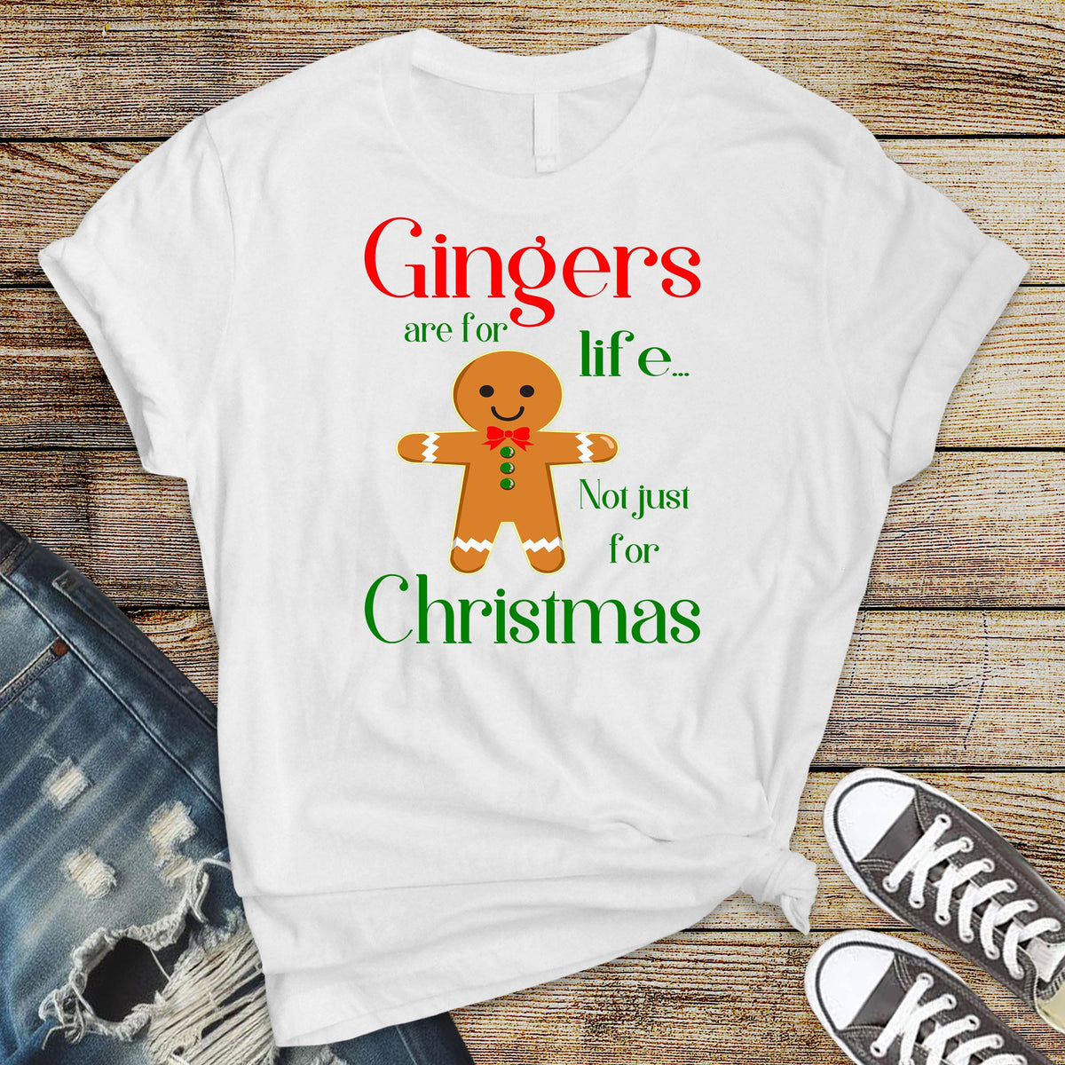 Funny Christmas T-Shirt Ginger for Life Not Just for Christmas Premium Tee UK Tracked Postage