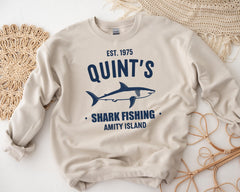Movie Parody Sweatshirt - Quints Shark Fishing 1975 Design on Gilden Heavyweight - Graphic Top with Tracked UK Postage