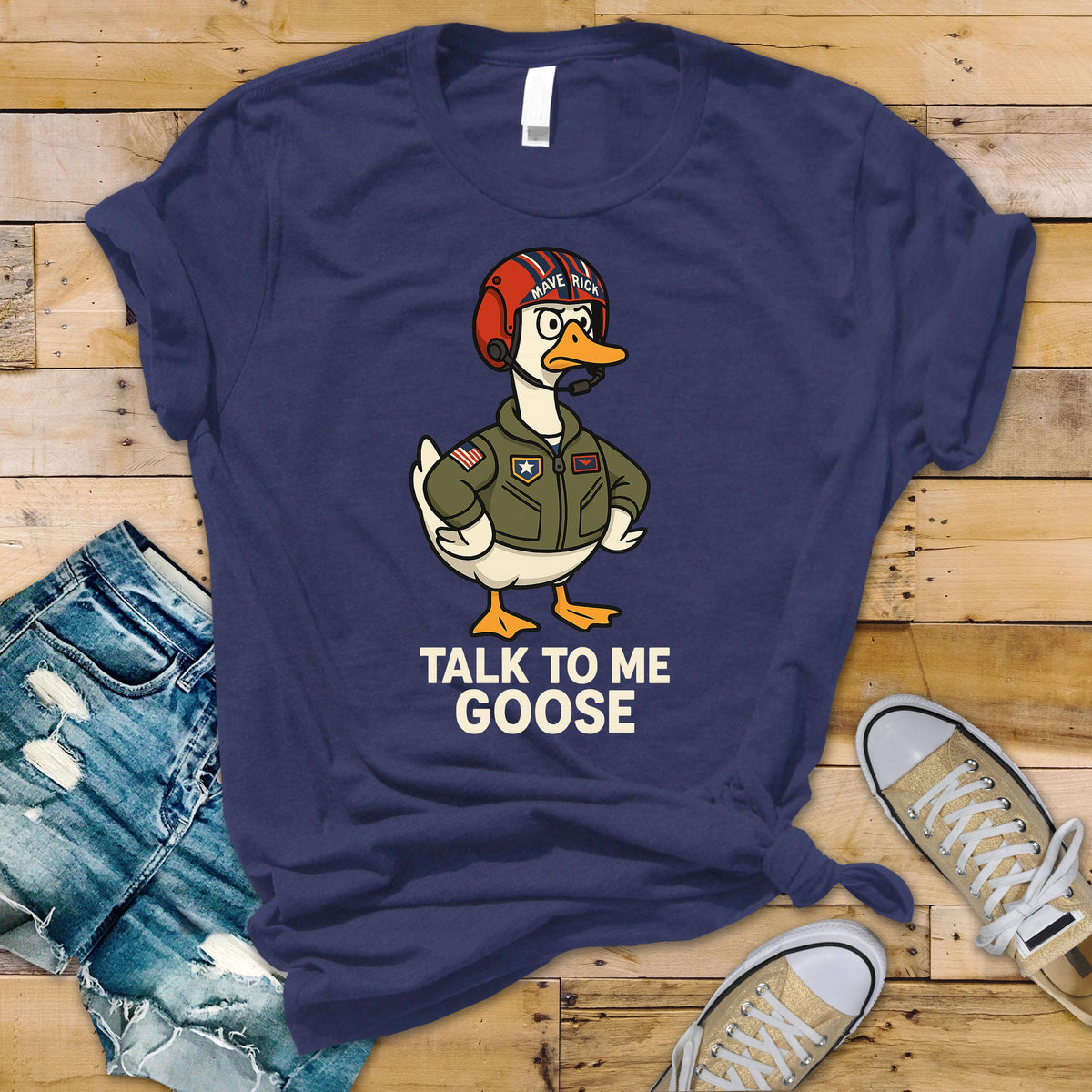 Movie Parody T-Shirt - Talk To Me Goose Design on Softstyle Premium Tee - Funny Graphic Tee with Tracked UK Postage