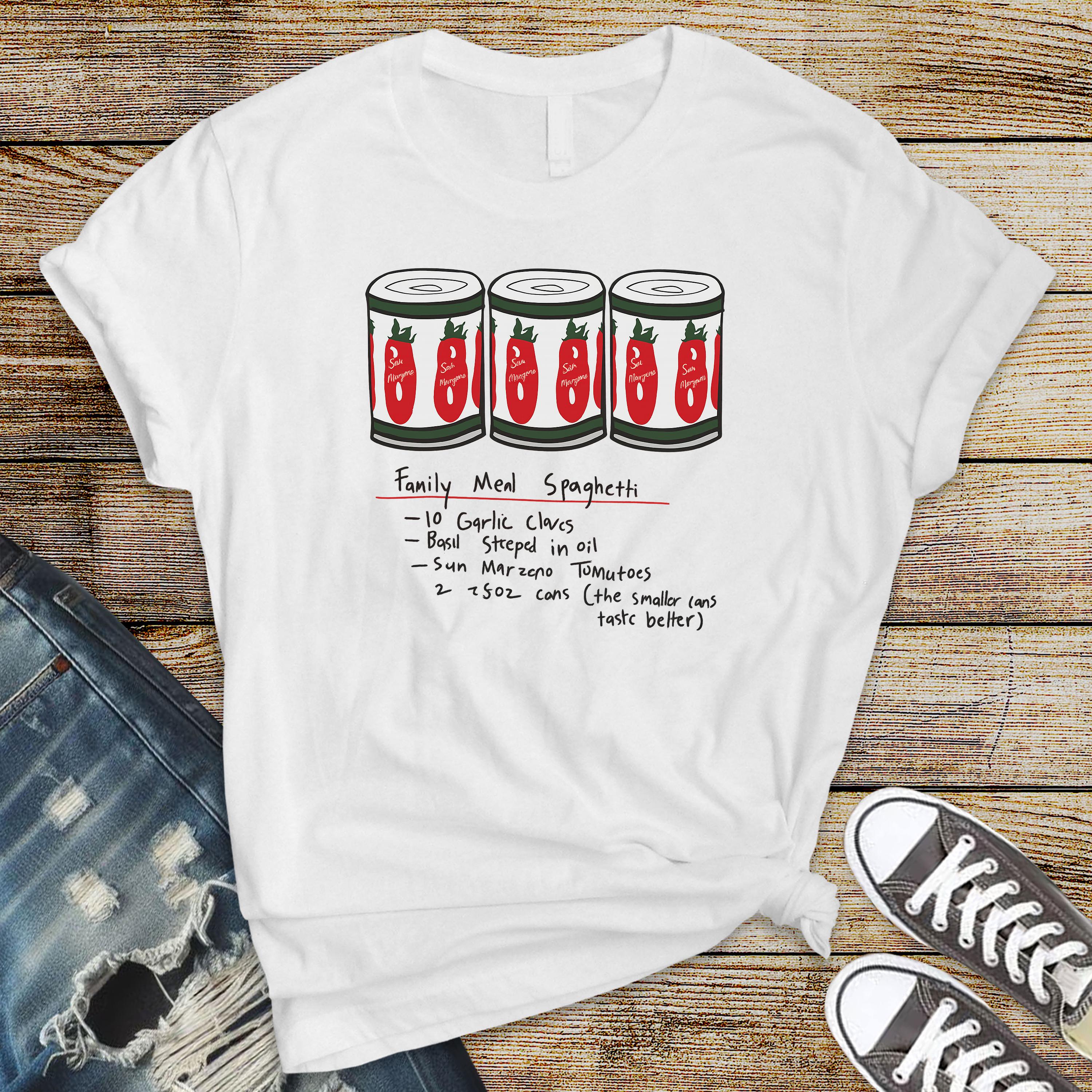 TV Show Parody T-Shirt - Family Meal Spaghetti Design on Premium Tee - Funny Graphic Tee with Tracked UK Postage