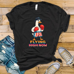 Movie Parody T-Shirt - Boxing Goose - Flying High Now Design on Premium Tee - Fast Tracked UK Postage