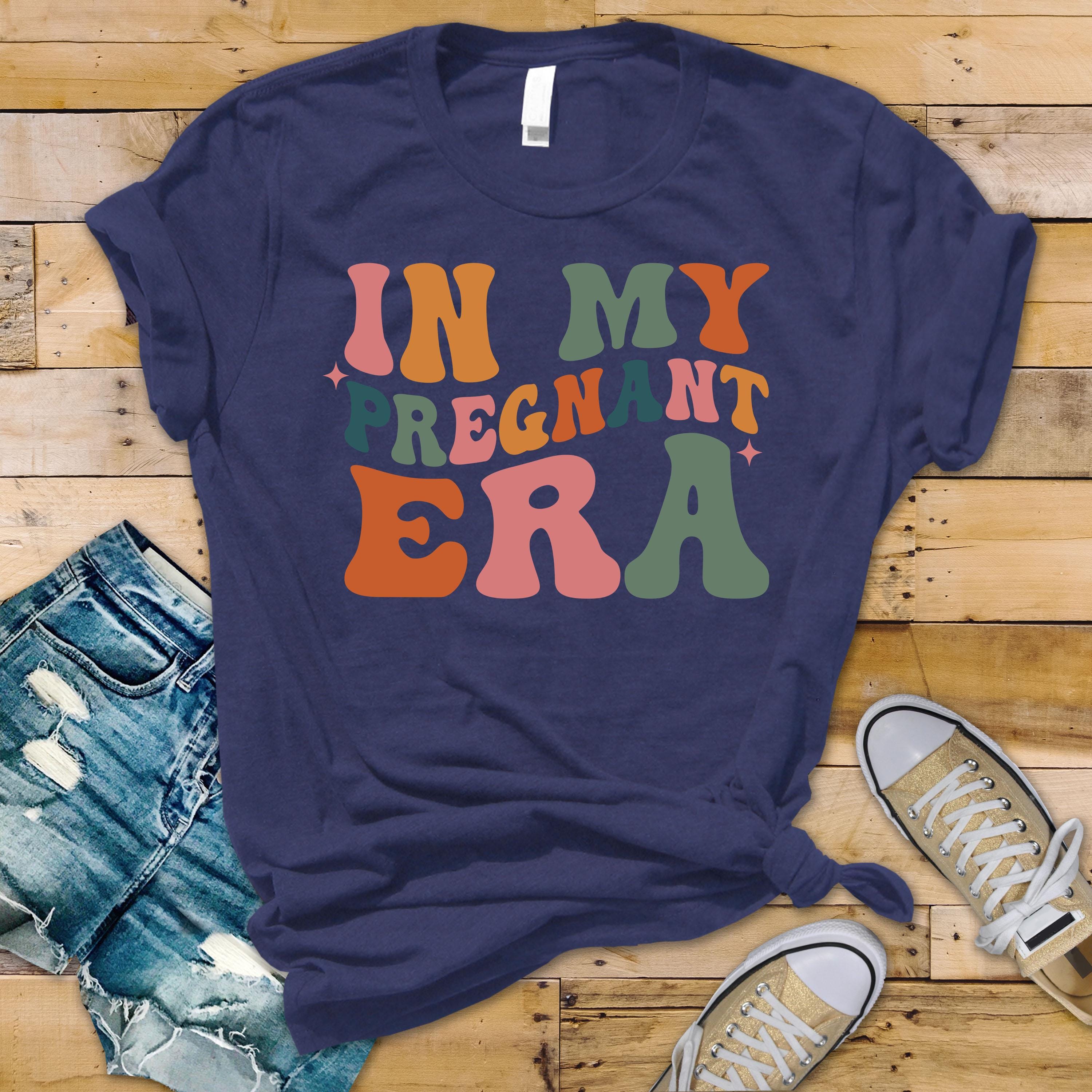 Pregnancy Announcement T-Shirt - In My Pregnant Era Design on Bella & Canvas Premium Tee - Funny Graphic Tee with Tracked UK Postage