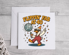 Personalised 40th Birthday Card: Flipping Fab Design, Fast UK Post