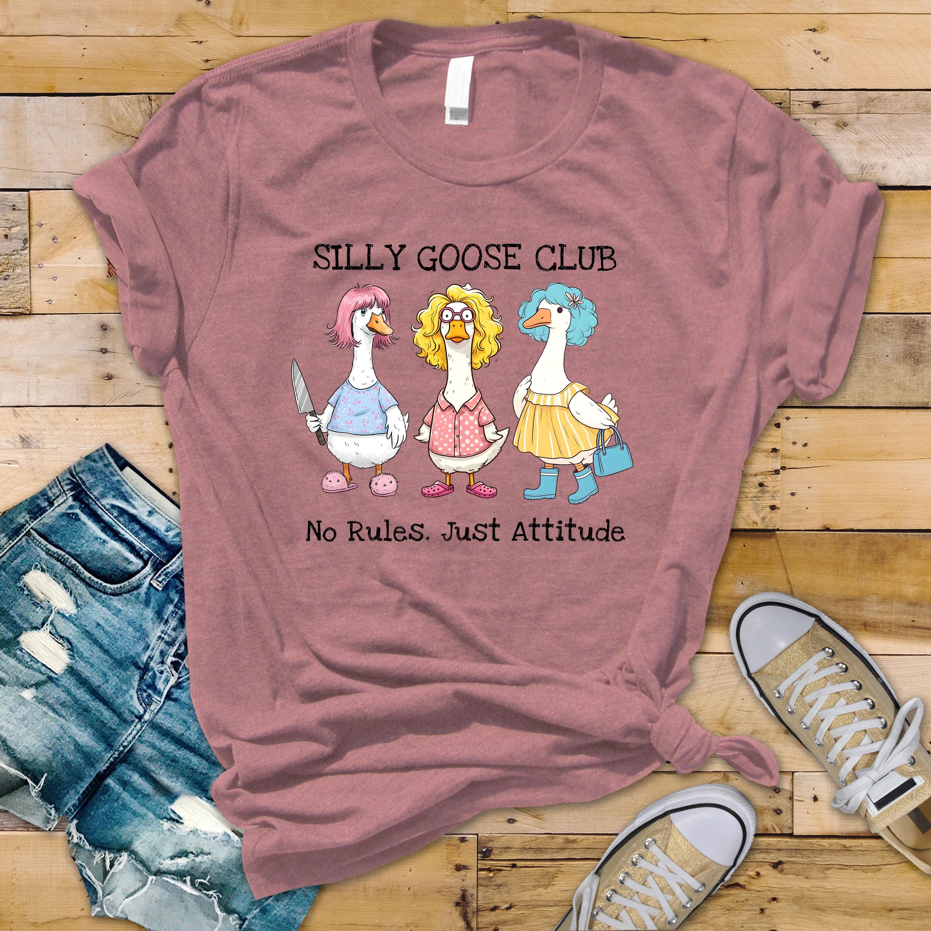Silly Goose T-Shirt - Silly Goose Club Design on Premium Tee - Funny Graphic Tee with Fast Tracked UK Postage