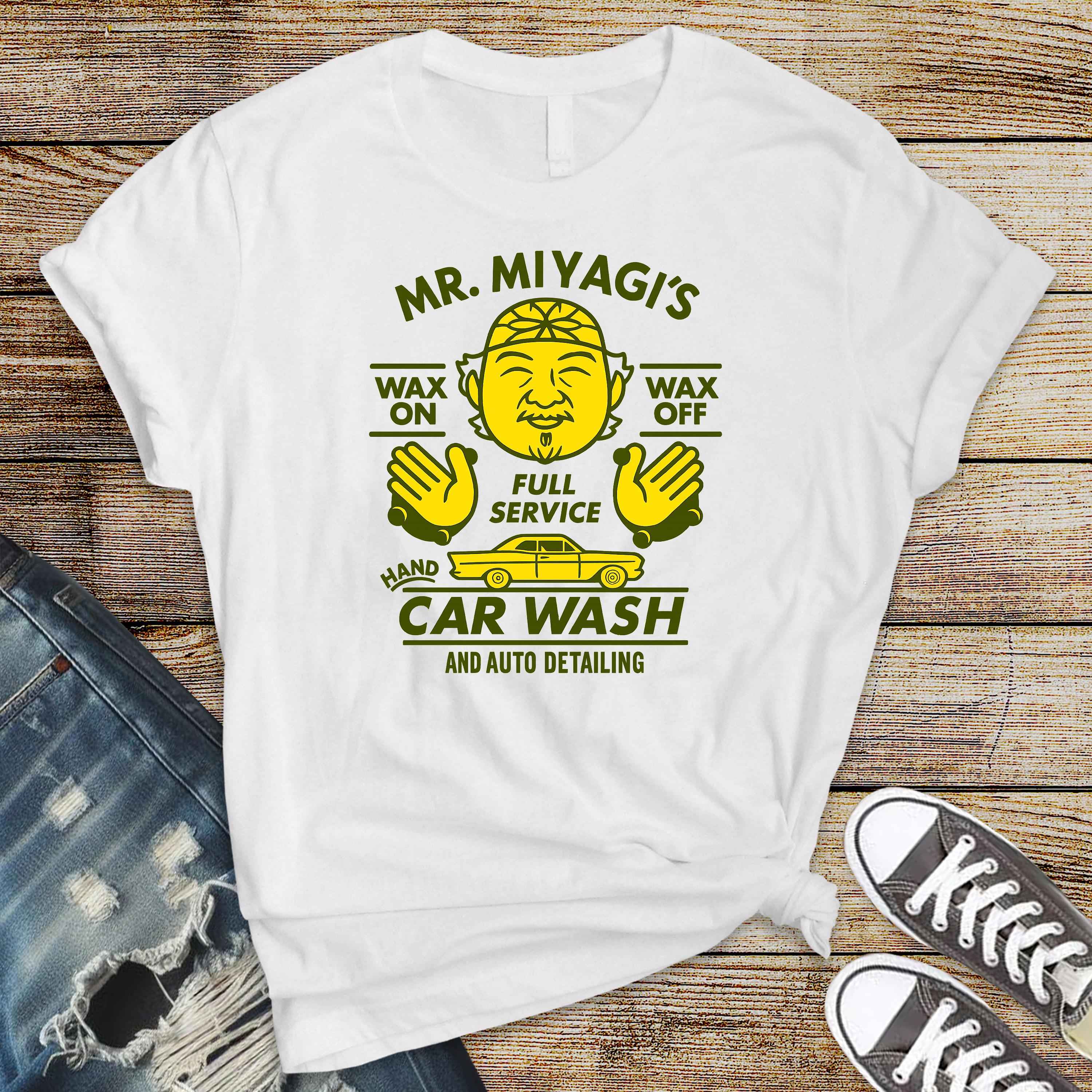 Wax On Wax Off Shirt: Movie Parody Graphic Tee - Fast Tracked UK Shipping