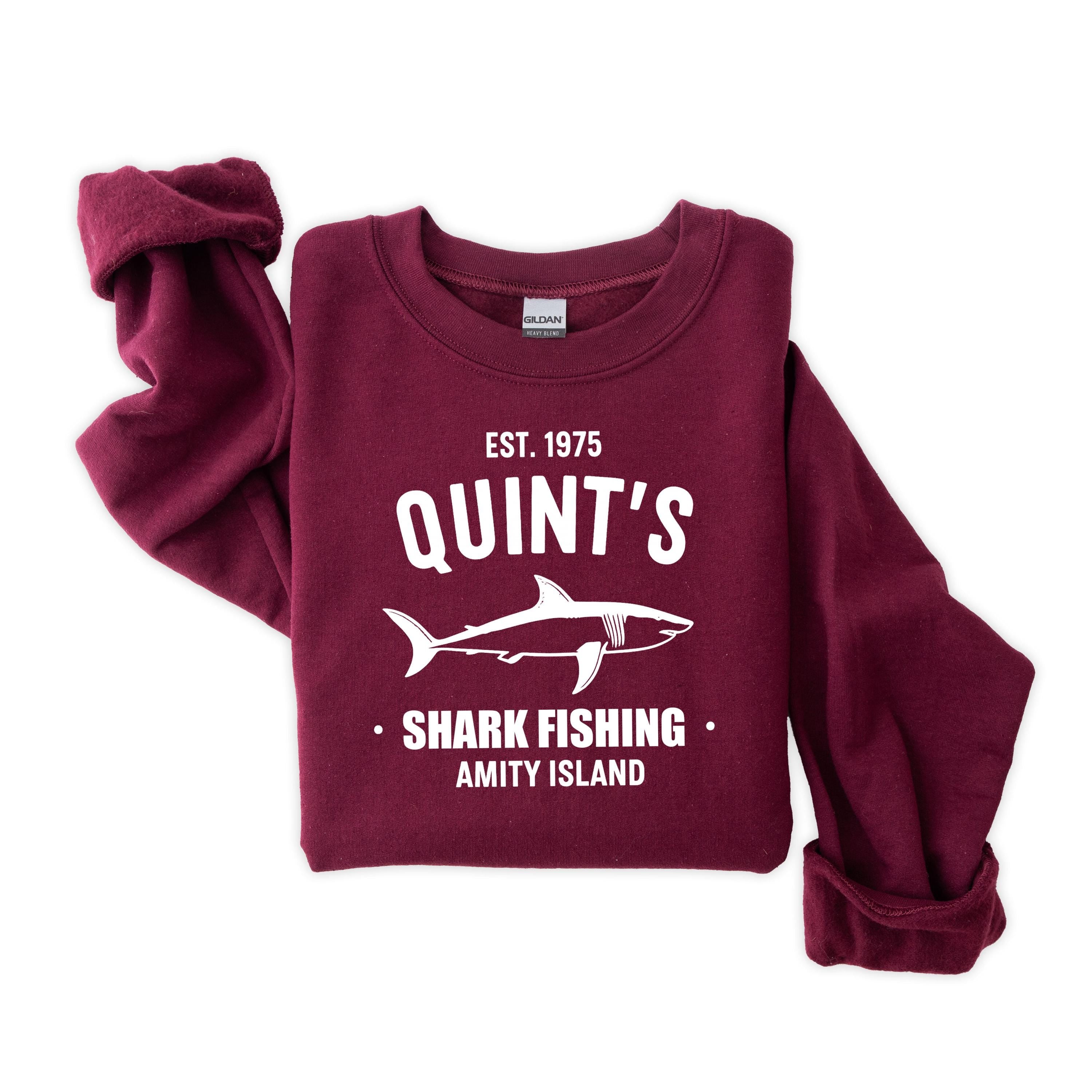 Movie Parody Sweatshirt: Quints Shark Fishing, Gildan Heavyweight- Fast Tracked UK Shipping
