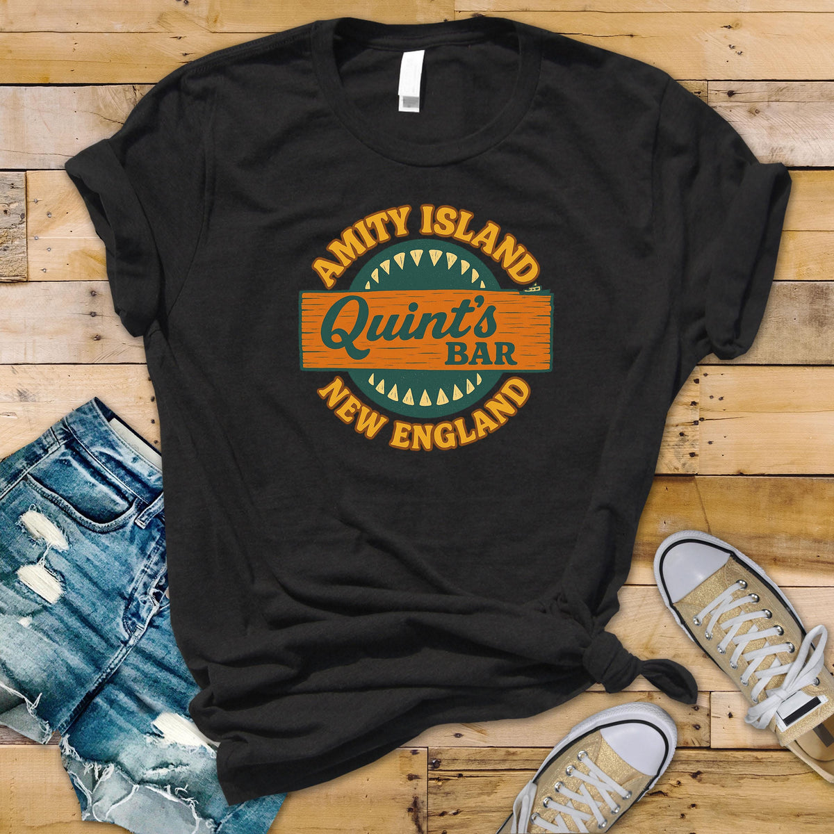 Amity Island Quints Shirt: Movie Parody - Fast UK Tracked Post