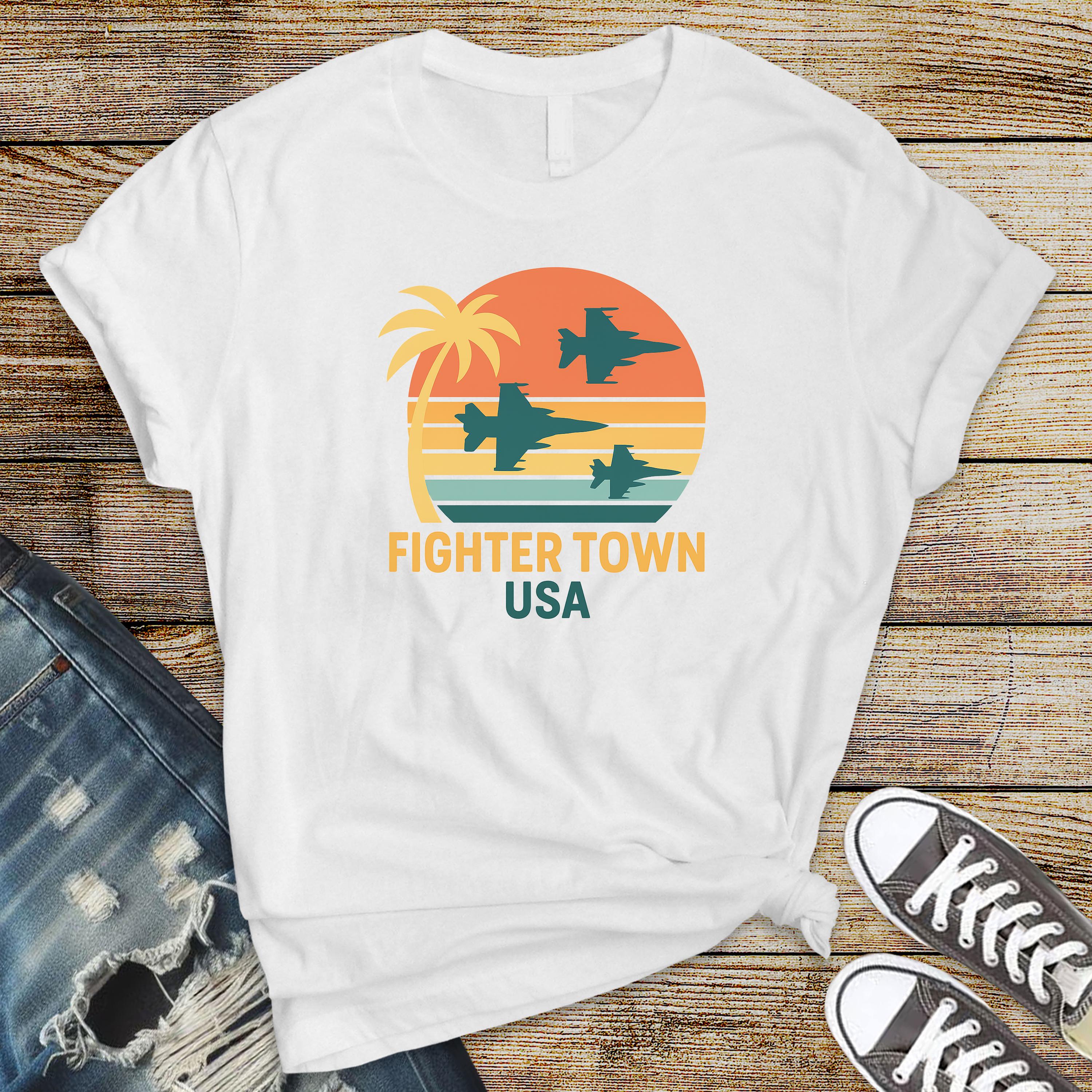 Movie Parody T-Shirt - Fighter Town USA Design on Softstyle Premium Tee - Funny Graphic Tee with Tracked UK Postage