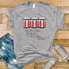 TV Show Parody T-Shirt - Family Meal Spaghetti Design on Premium Tee - Funny Graphic Tee with Tracked UK Postage