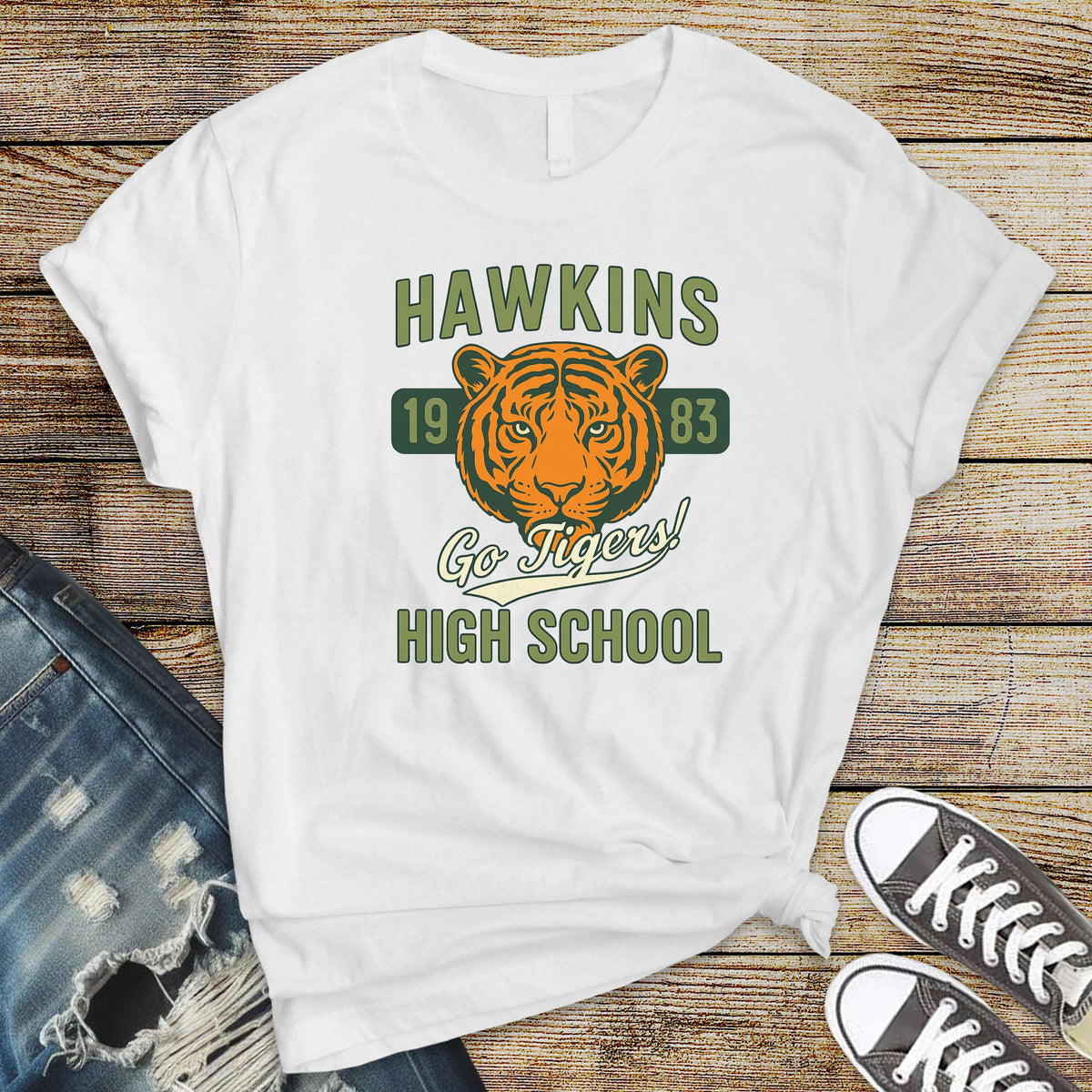 TV Show Parody T-Shirt - Hawkins Design on Premium Tee - Funny Graphic Tee with Tracked UK Postage