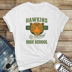 TV Show Parody T-Shirt: Hawkins Graphic Tee - Fast and Fast Tracked UK postage