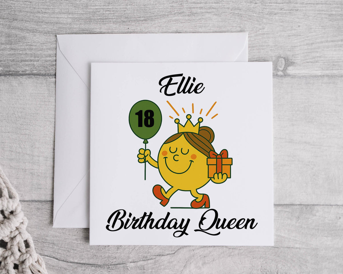 Personalised 18th Birthday Card: Birthday Queen Design Fast UK Post