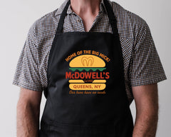 Movie Parody Apron - McDowells Home of the Big Mick Design - Choice of Colours - Fast UK Tracked Post!