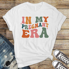 Pregnancy Announcement T-Shirt - In My Pregnant Era Design on Bella & Canvas Premium Tee - Funny Graphic Tee with Tracked UK Postage