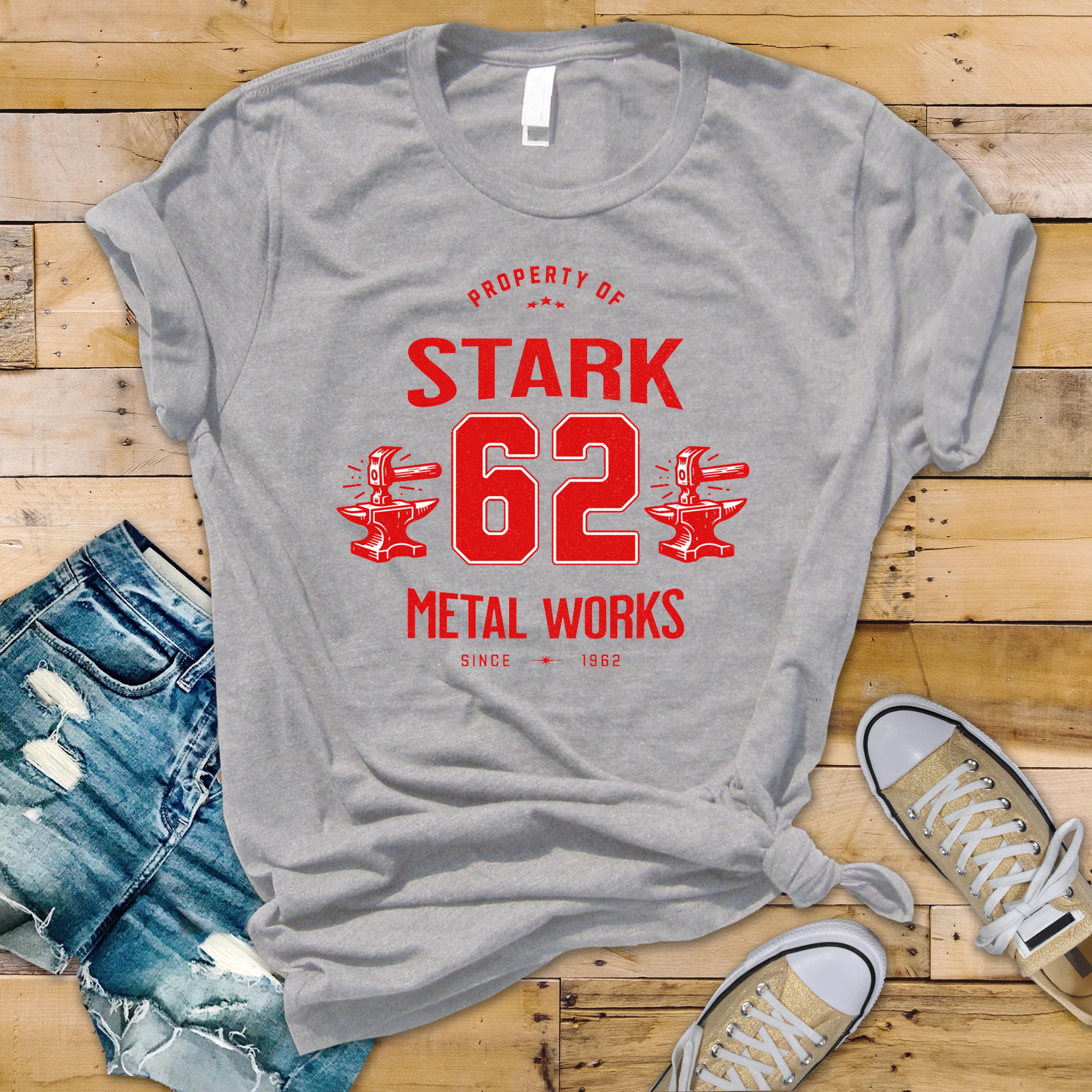 Movie Parody T-Shirt - Stark Metal Works Est 1962 Design on Premium Tee - Free Tracked UK Postage