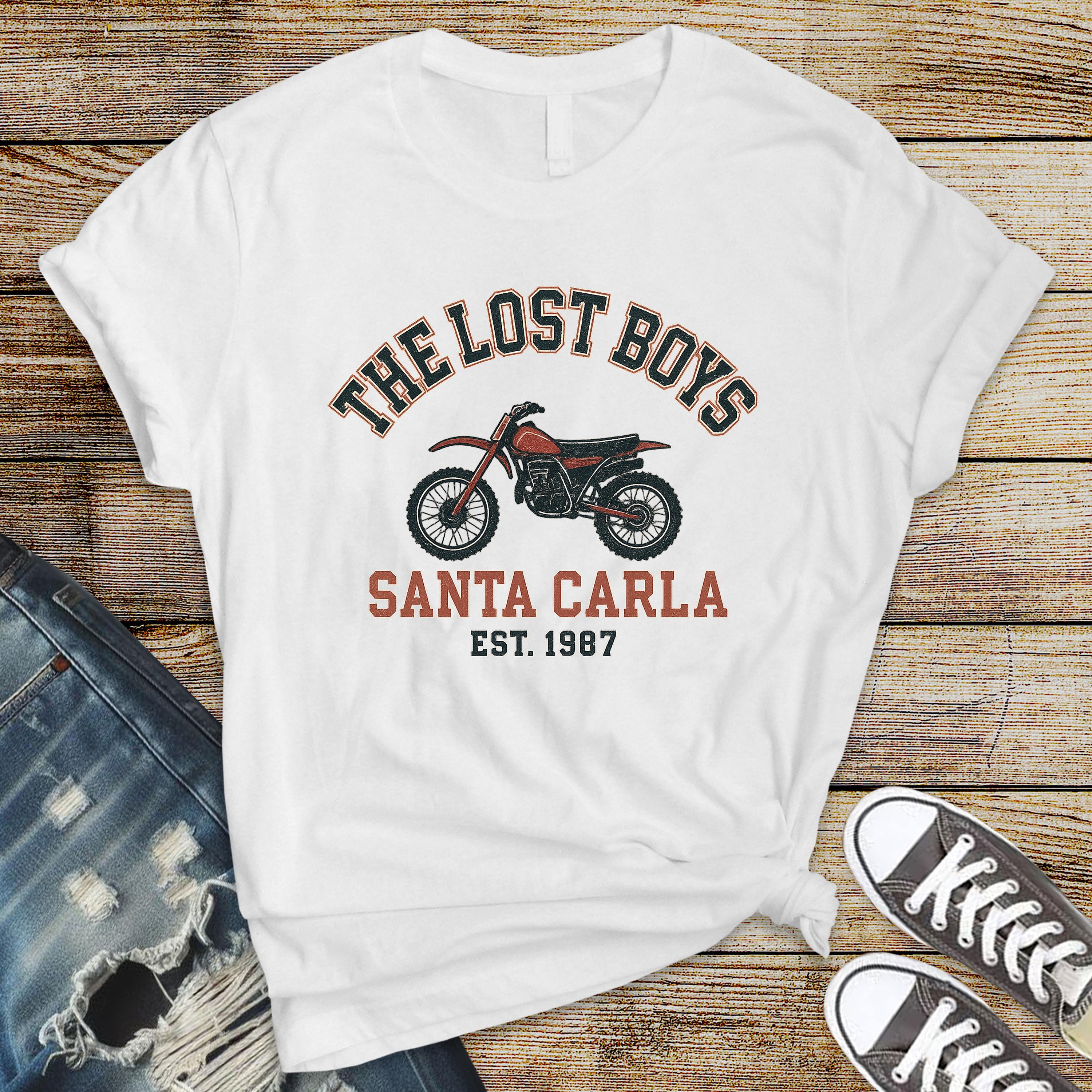 Santa Carla Motorcycles Shirt: 80s Movie Parody Graphic Tee