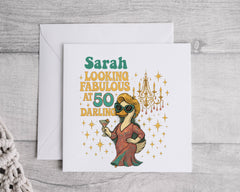Personalised 50th Birthday Card: Darling Goose Design, Fast UK Post