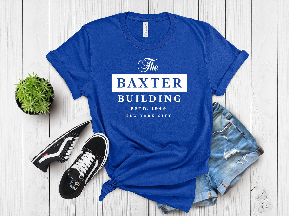 Movie Parody Shirt: The Baxter Building Design - Softstyle Tee - Fast UK Tracked Postage