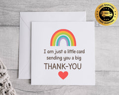 Personalised Thank You Card, Rainbow Design