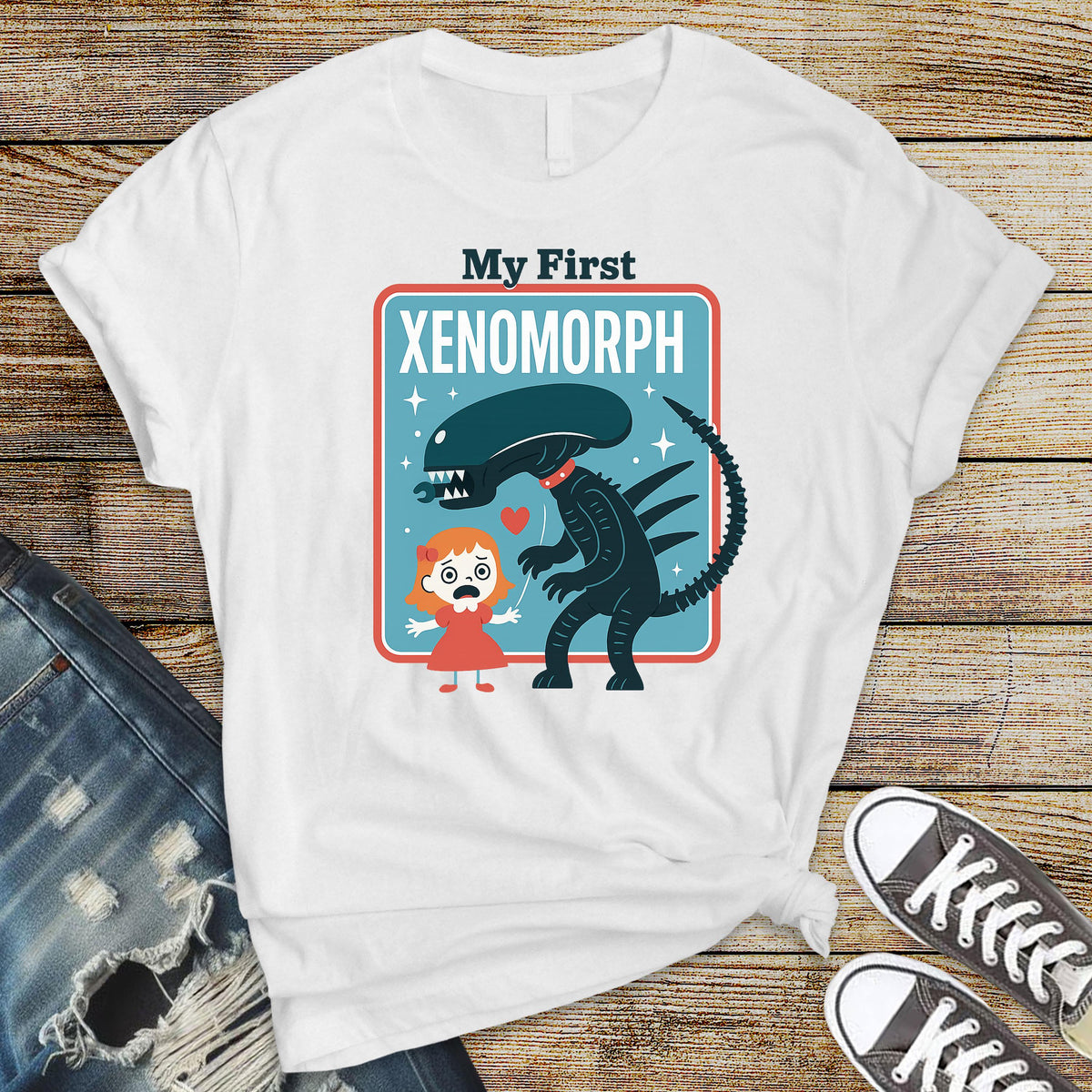 Xenomorph Movie Parody Shirt: Funny Graphic Tee, Tracked UK Postage
