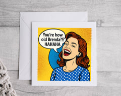 Personalised Funny Birthday Card for Her - Milestone Age, Custom Name, Fast UK Post