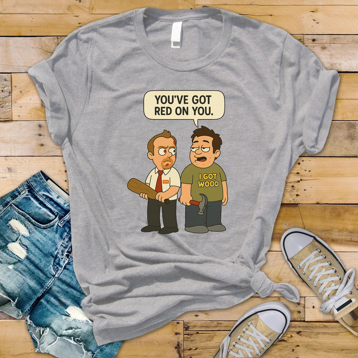 Movie Parody T-Shirt - You've Got Red on You Design -Premium Tee - Free Tracked UK Postage